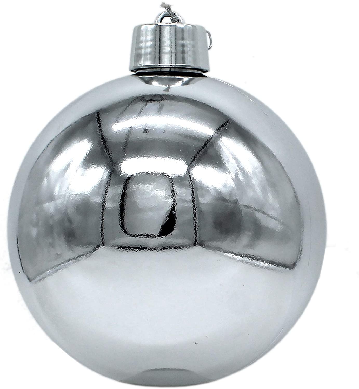 DARO DEKO DARO Decorative Christmas Bauble XXL Diameter 20 cm - 1 piece Shiny Silver