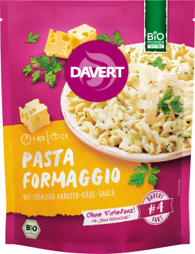 Davert Ready-made dish, pasta formaggio, cheese, 150 g