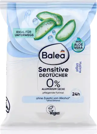 Balea Sensitive deodorant wipes, 10 pieces