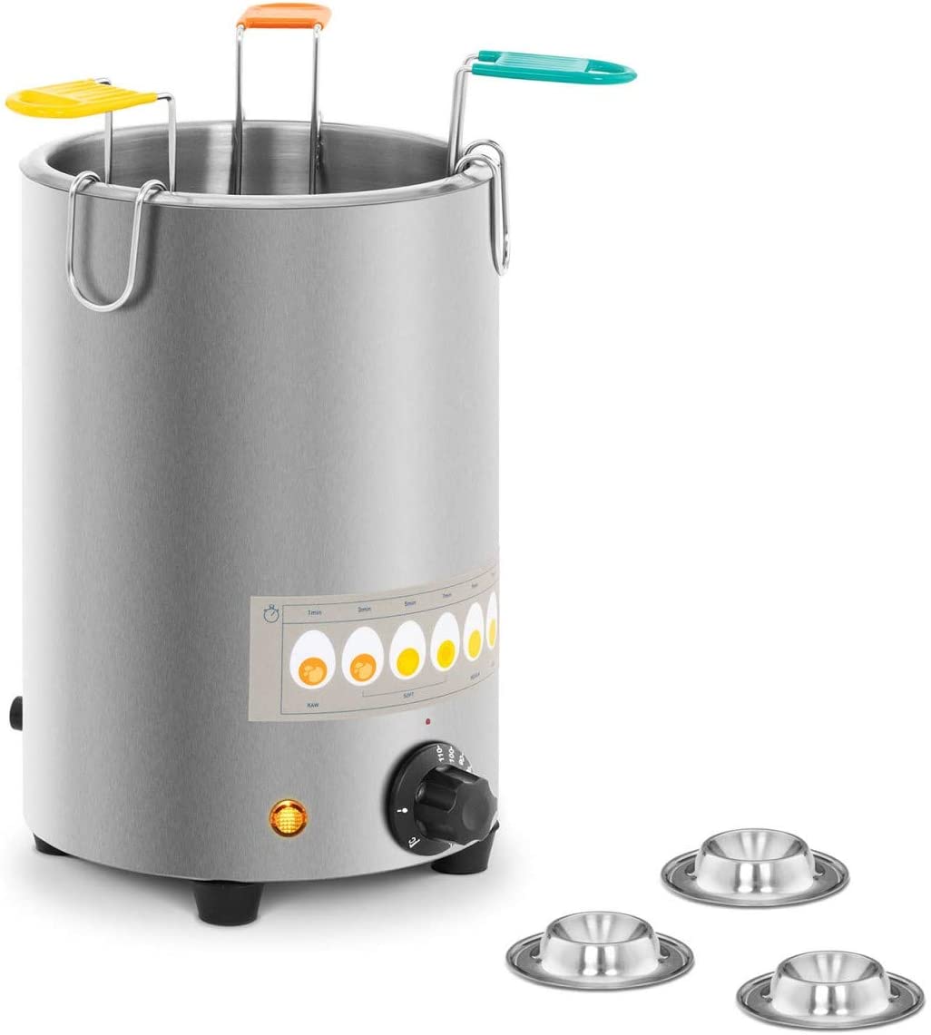 Royal Catering RCEB-3T Egg Cooker 3 Eggs 1,500 W 30 to 110 °C Stainless Steel Gastro Egg Cooker