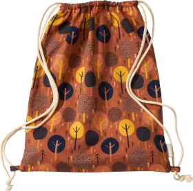 ALANA Gym bag with tree pattern, approx. 32 x 40cm, brown, 1 piece
