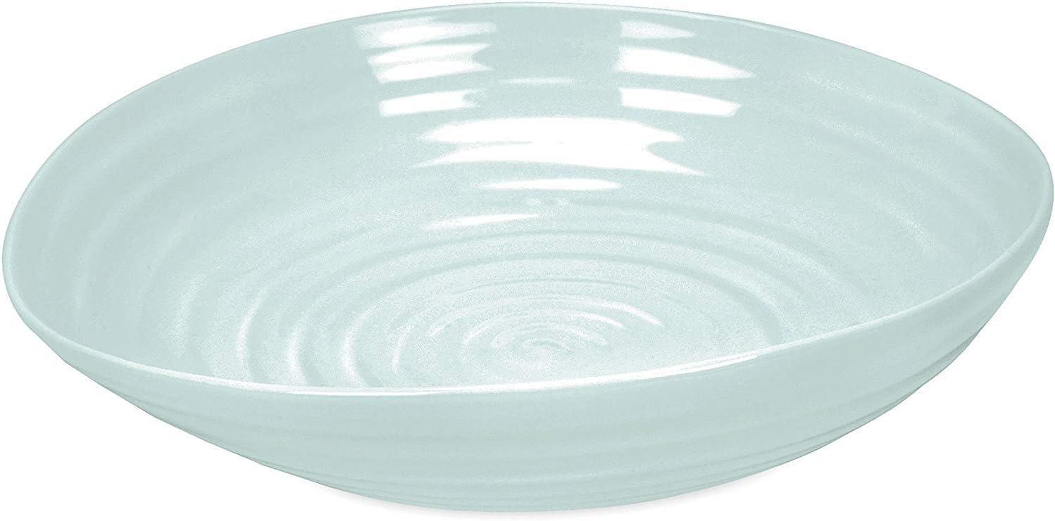 Portmeirion Sophie Conran Celadon Pasta Bowl | Set of 4 | Large serving bowls for soup or salad | 9" | made of fine porcelain | Microwave and dishwasher safe