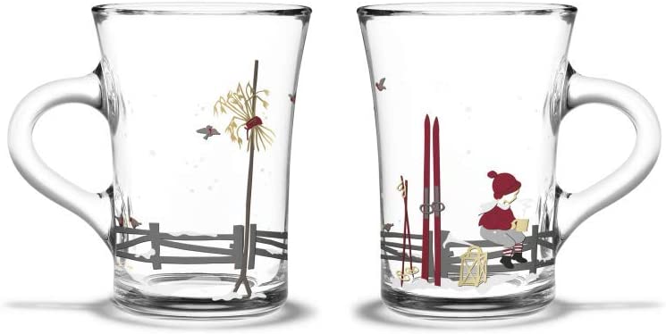 Holmegaard Rosendahl 5706422103446 Set of 2 Christmas Mugs Glass
