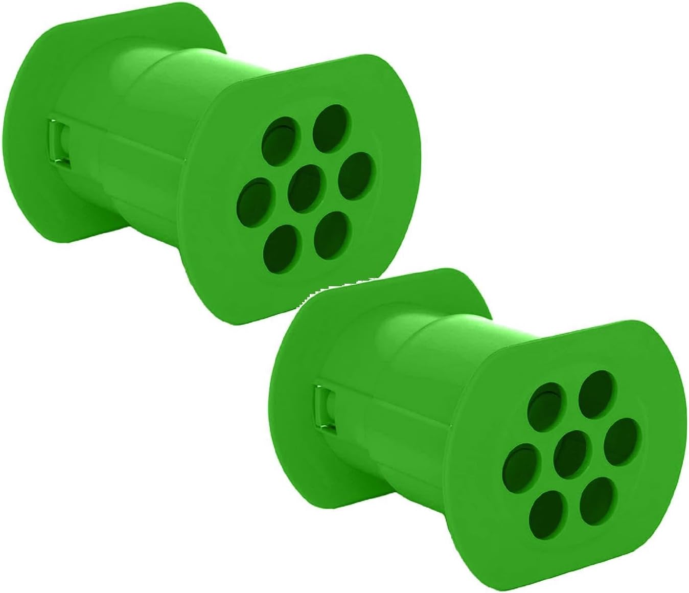 CEWIFO Set of 2 Cevapcii Press with 7 Holes - Hot Dog Maker for Quick & Even Making of Homemade Sausages (Green)
