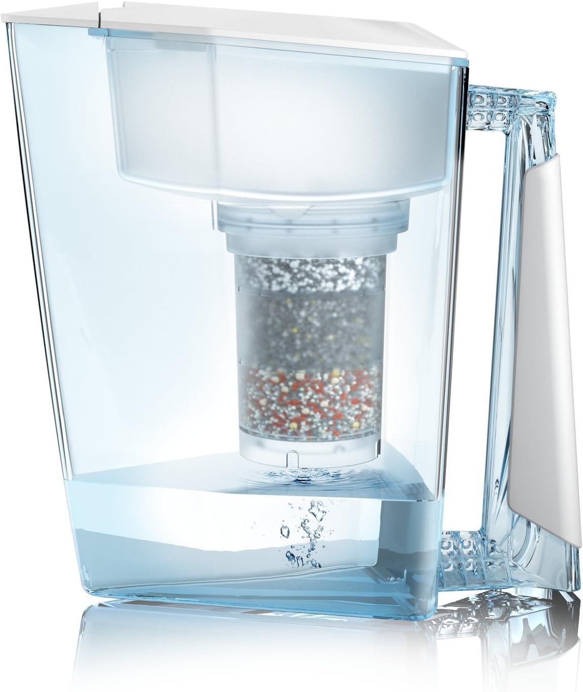 - MAUNAWAI® Premium Bio Water Filter Made in Germany. 1 drinking water jug ​​+ 1 filter canister and filter pad (for 3 months) - white, drinking water filter + filter jug.