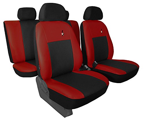 Pokter \'CUSTOMISED Caddy. Car Seat Cover Set – \"Road Dark Red.