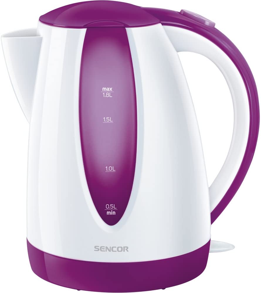 Sencor SWK 1810WH Kettle (volume: 1.8 Litres / Double-Sided)/Dreifachsicherheitssystem level indicator purple