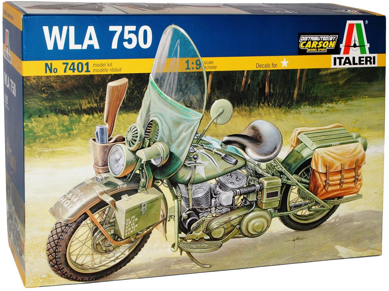 Italeri HarIey Davdson Unknown Hariey Davdson Hd Wla 750 Us Arms 2. World War 7401 Kit 1/9 Italeri