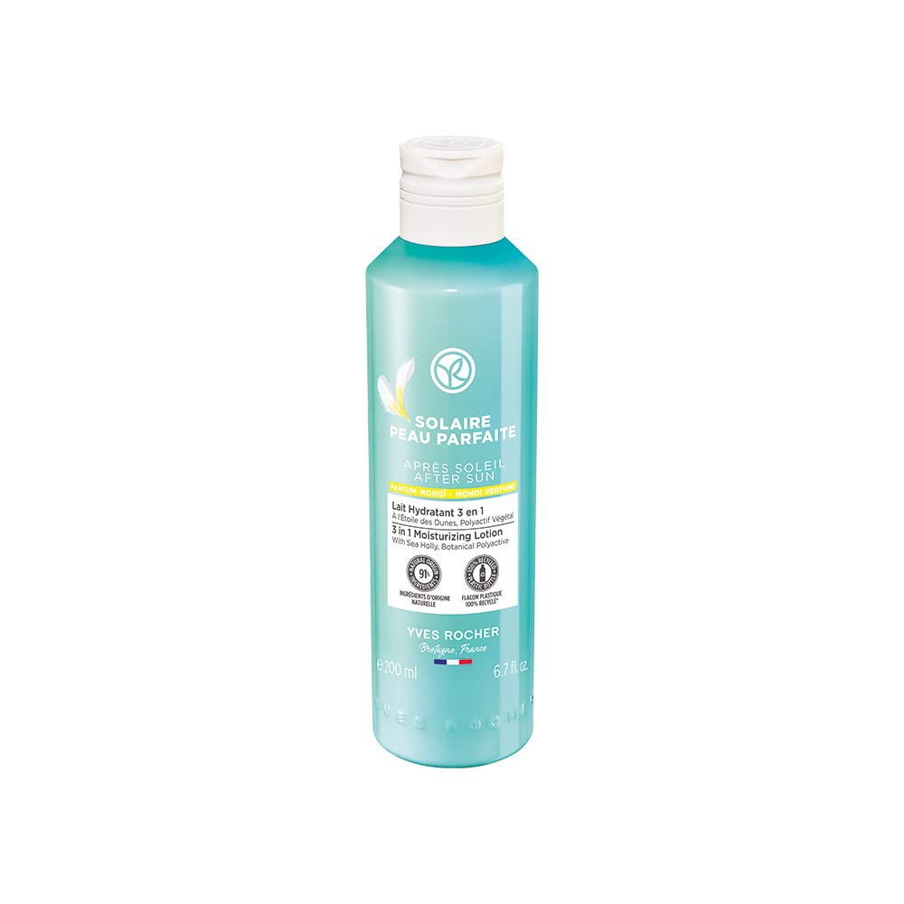 Yves Rocher Solaire Peau Parfum Après-Soleil Moisturising Milk 3 in 1 Apres Lotion for Face and Body, 1 x Bottle 200 ml