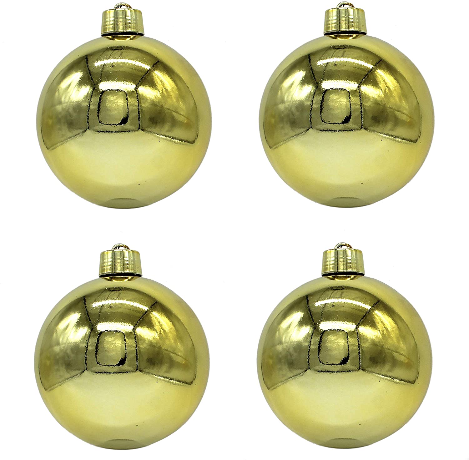 DARO DEKO DARO Decorative Christmas Baubles XXL Diameter 25 cm-Set of 4 Shiny Gold