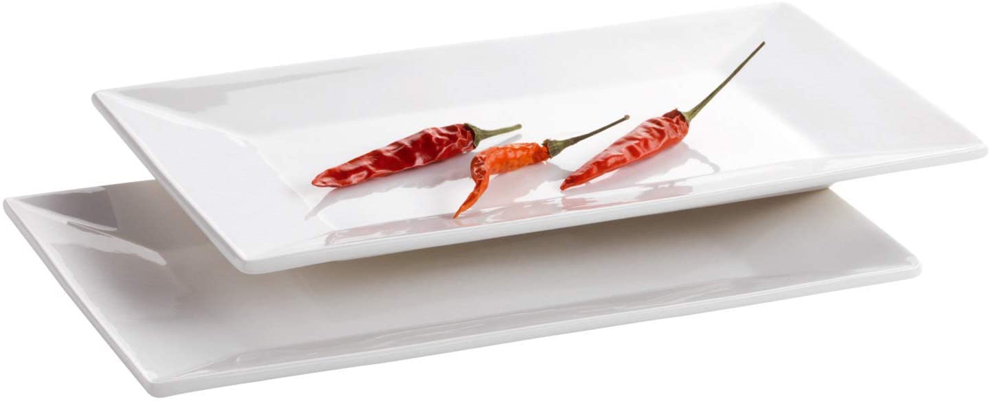Maser Domestic Professional Trendy Line 23 x 15 cm 2-Piece Rectangular Plate Set