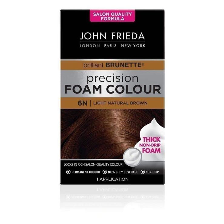 John Frieda Precision Foam Color Permanent Hair Color Number 6N Light Natural Brown