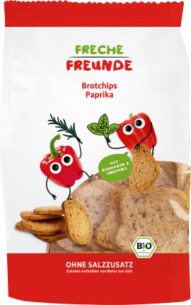 FRECHE FREUNDE Children's snack bread chips paprika, 100 g