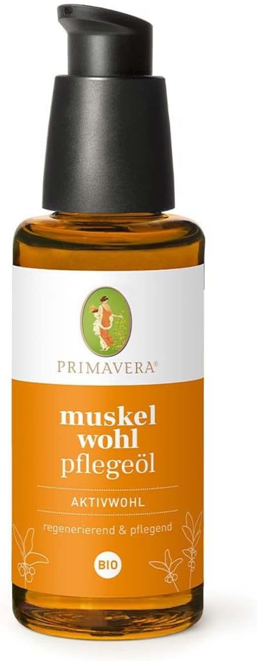 PRIMAVERA Aktivwohl Muskelwohl Organic Care Oil 2 x 50 ml - Skin Care After Physical Activities - Aromatherapy - Soothing, Stimulating - Vegan