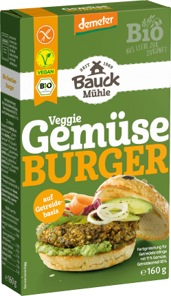 Bauckhof Finished mix, veggie vegetables burgers, 160 g