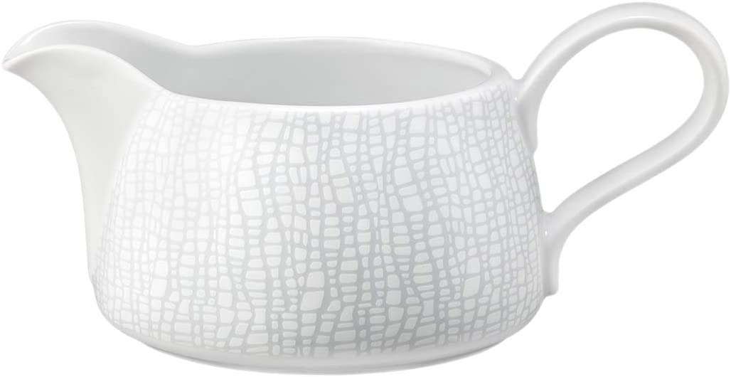 Seltmann Weiden 001.743893 Fashion Elegant Grey Gravy Boat 0.60 L, White/Grey