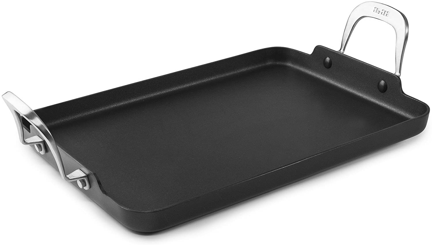 IBILI 465737 Rectangular Grill Smooth Titanium Aluminium Black 34 x 24 x 3 cm