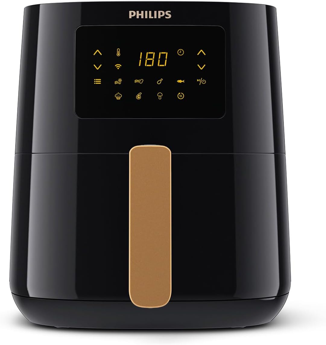 Philips Domestic Appliances Philips Airfryer 5000 Series Connected, Rapid Air Technology 4.1 L (0.8 kg), Connected, Black + Copper Handle (HD9255/80)