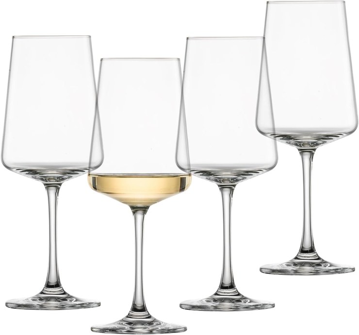 SCHOTT ZWIESEL MioVino White Wine Glass (Set of 4), Dishwasher Safe Tritan Crystal Glasses, Made in Germany (Item No. 124050)