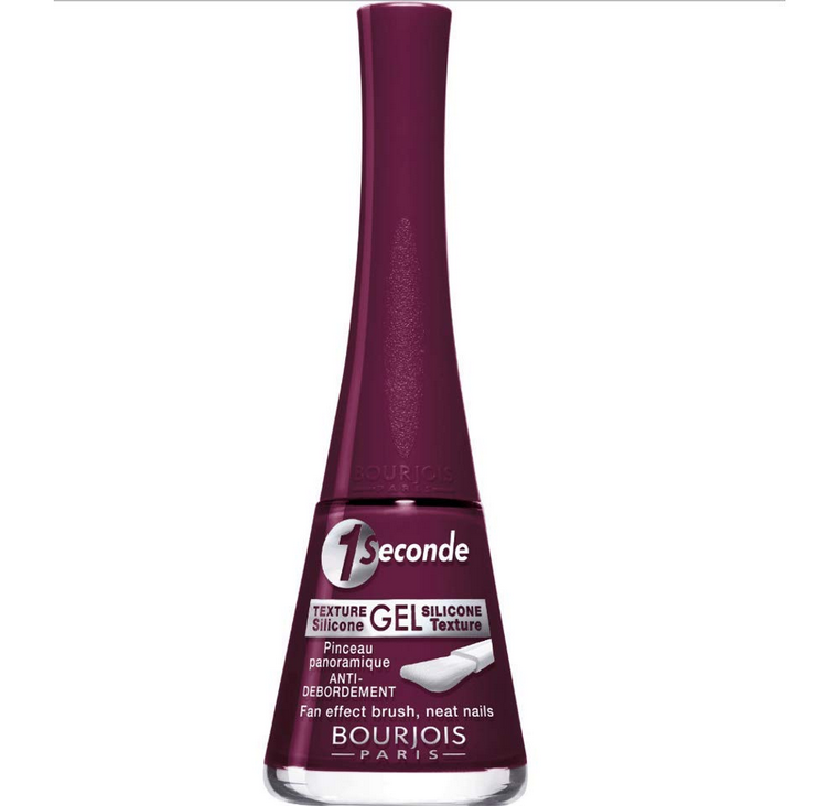 BOURJOIS Paris 1 Seconde Silicone Gel Nail Polish 12 Rouge Obscur 9 ml, ‎rouge velvet