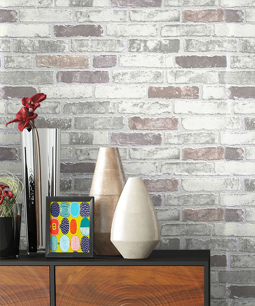 Newroom Design Newroom Wallpaper Grey Young, Non-Woven Wallpaper Modern Stone Pattern Fun 