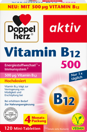 Doppelherz Vitamin B12 500 tablets 120 st, 48.2 g