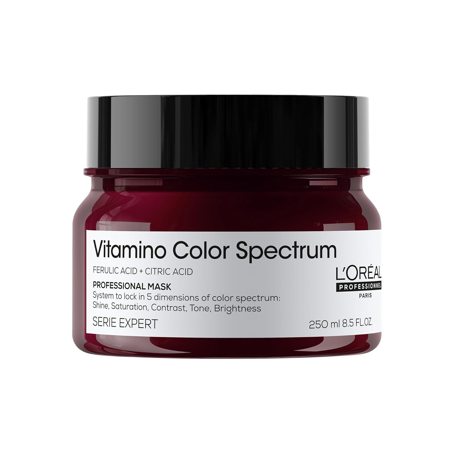 L'Oréal Professionnel L\'Oréal Professionnel Hair Mask for Color Brilliance with Glass Hair Effect for Colored Hair, with Ferula & Citric Acid, Expert Series, Vitamino Color Spectrum Mask, 250 ml