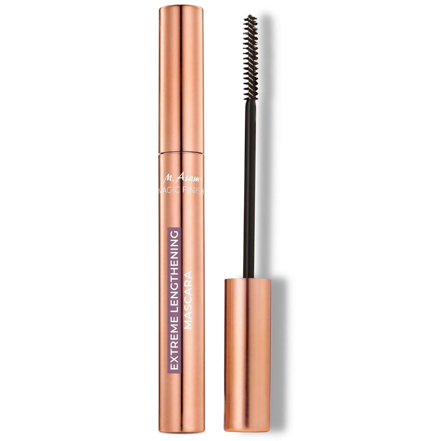 M. Asam Magic Finish Extreme Lengthening Mascara Deep Black (7 ml) - Waterproof Mascara for Extreme Extension & Definition, in Black with Skinny Brush, for Long Eyelashes