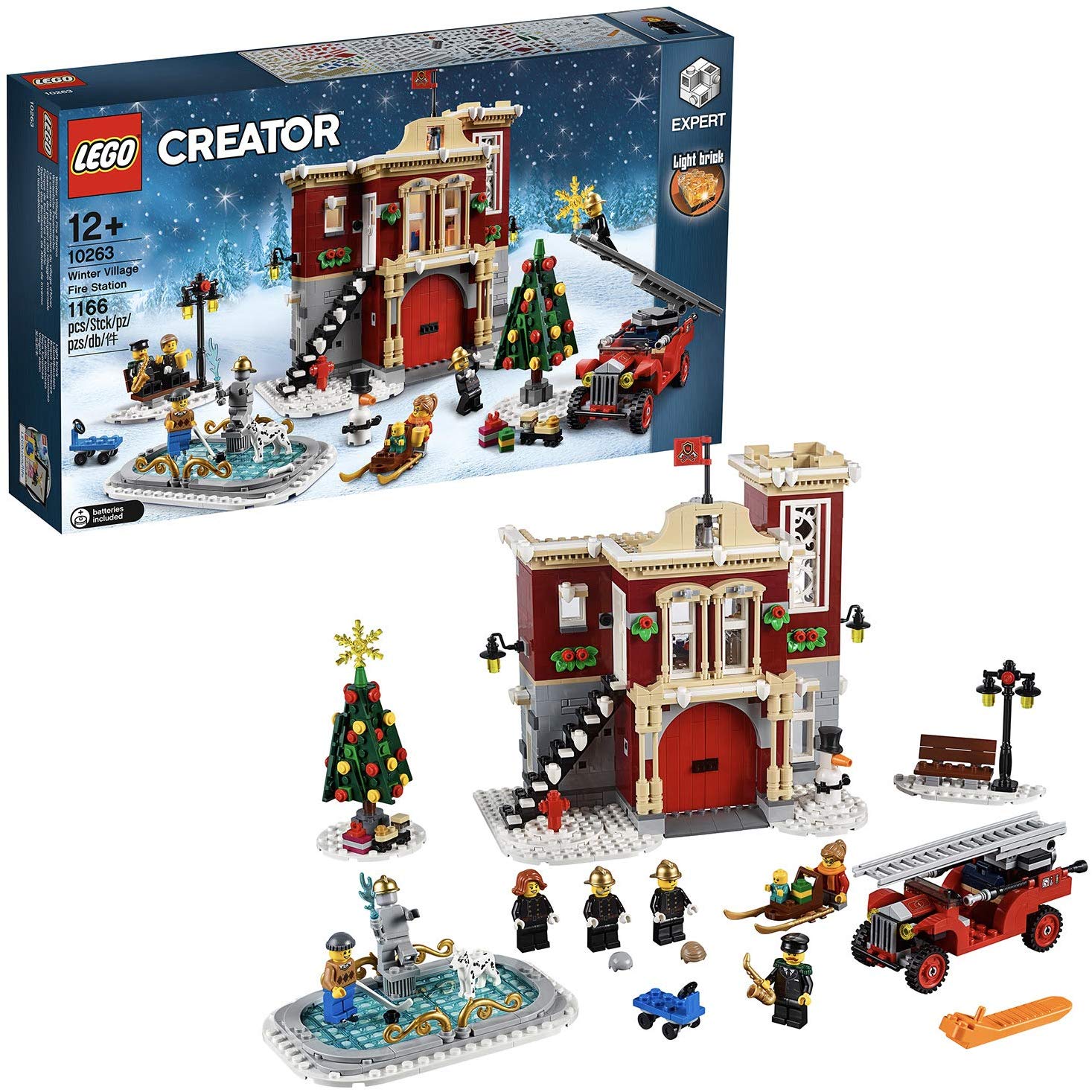 LEGO 10263 Creator Expert Winter Village Fire Station, Fire Toys for Kids