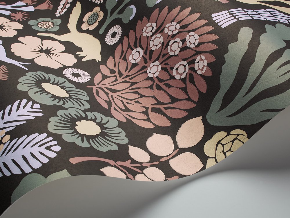 BorasTapeter Hanna Werning 1304 Non-woven Wallpaper Flora and Fauna Pastel Anthracite