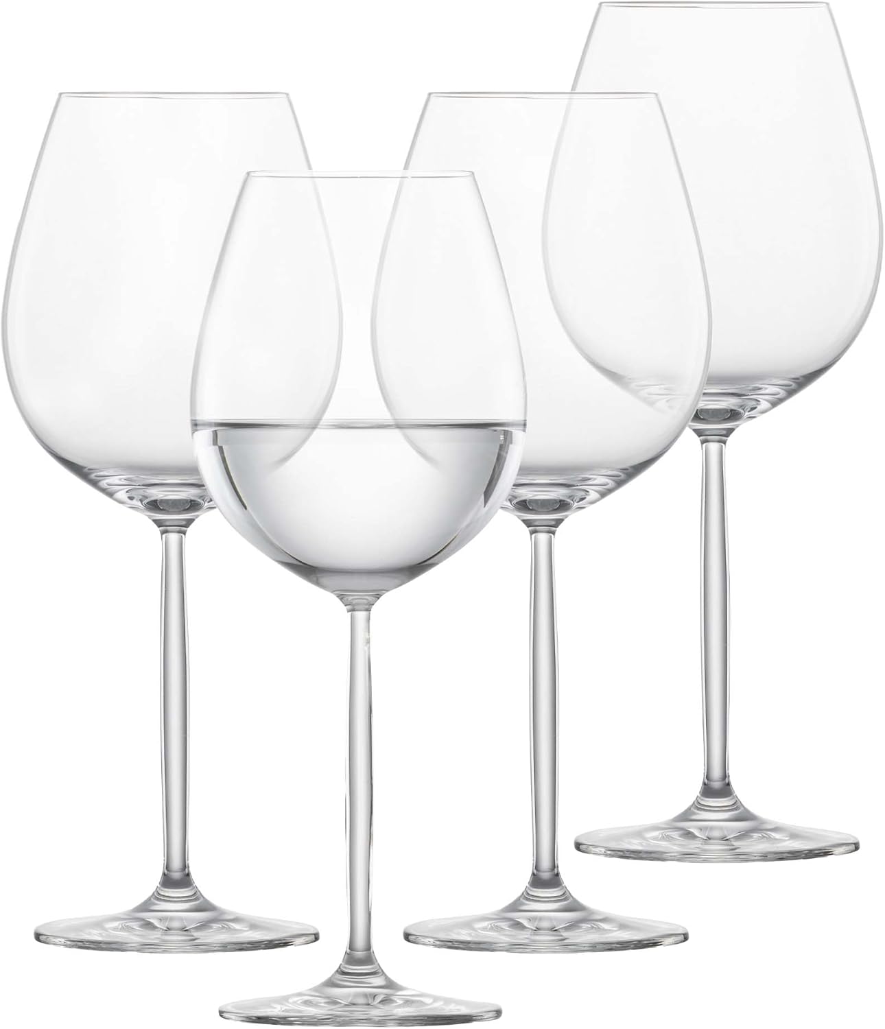 SCHOTT ZWIESEL Red Wine Glass Muse (Set of 4), Classic Crystal Glasses for Red Wine or Water, Dishwasher Safe Tritan Wine Glasses, Made in Germany (Item No. 123667)