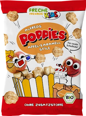 FRECHE FREUNDE Children's snack Poppies Apple Caramel, 40 g
