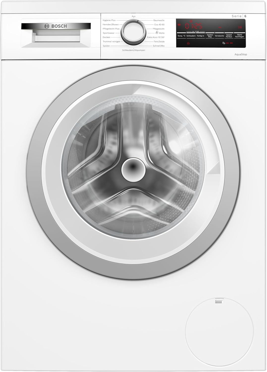 Bosch WUU28T70, Stiftung Warentest Test Winner, Series 6, Washing Machine 8 kg, Undermountable, SpeedPerfect - Quick Wash, Refill Function, Hygiene Plus, Vario Drum, Quiet Thanks to EcoSilence Drive