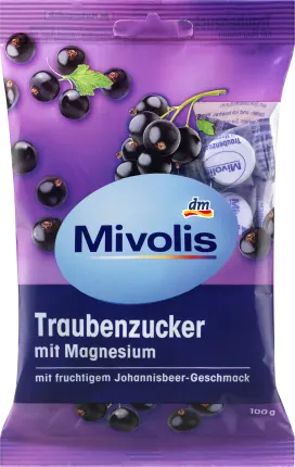 Mivolis Grape sugar, currant with magnesium, 100 g