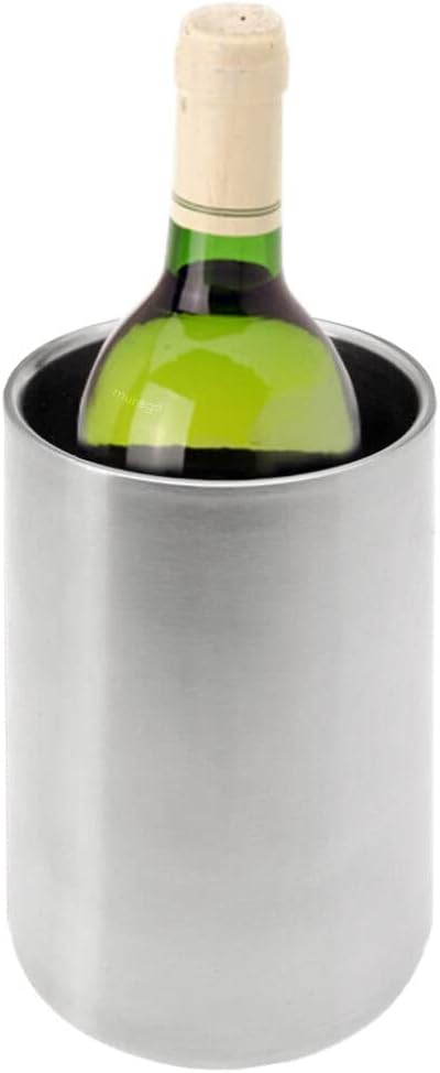 Bottle Cooler Stainless Steel - Champagne Cooler Wine Cooler Silver Coloured Wine Bottle Cooler