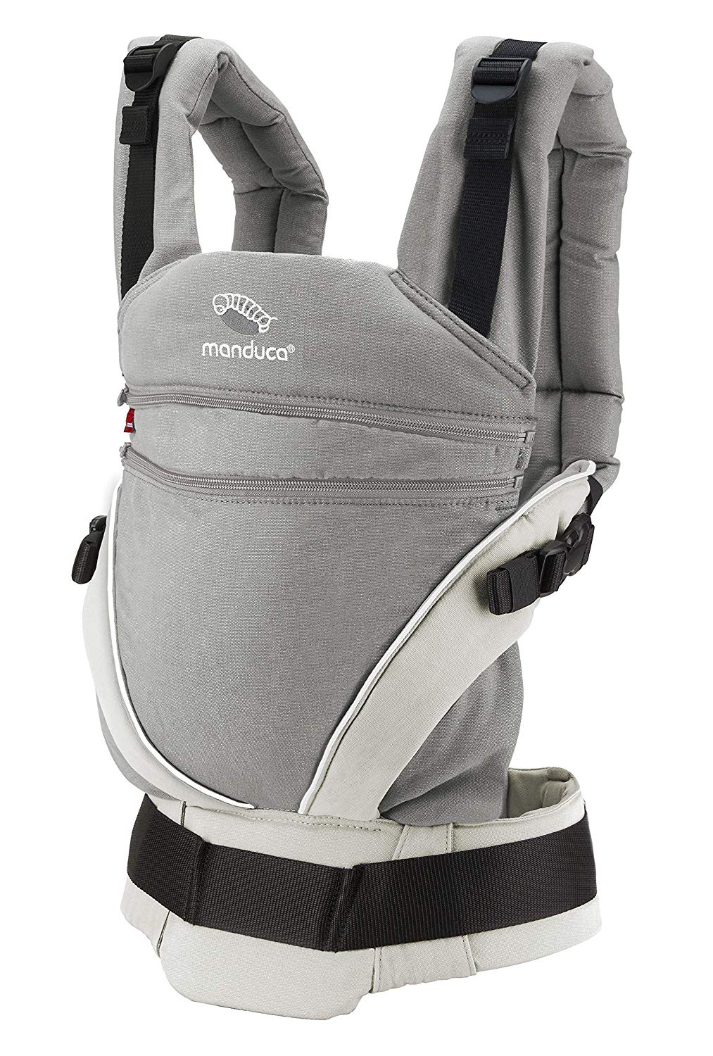 manduca XT Baby Carrier < All-In-One Baby Carrier for Newborns from Birth, Babies & Toddlers (3.5-20 kg), Adjustable Seat, 3 Carrying Positions, Organic Cotton (XT Cotton, Denimberry-Toffee)