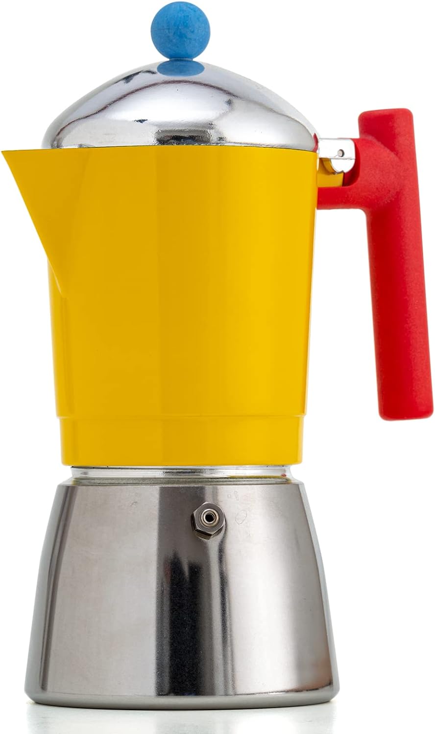 Foodesign Moka Cocca Coffee Machine, 6 Cups, Gas and Induction, Bi Material, Innovative Design, Comfort and Ecological Sustainability