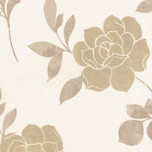 galerie-24 md29423 – Seide Impressions Floral Rosen braun, cremefarben, Gold Galerie T