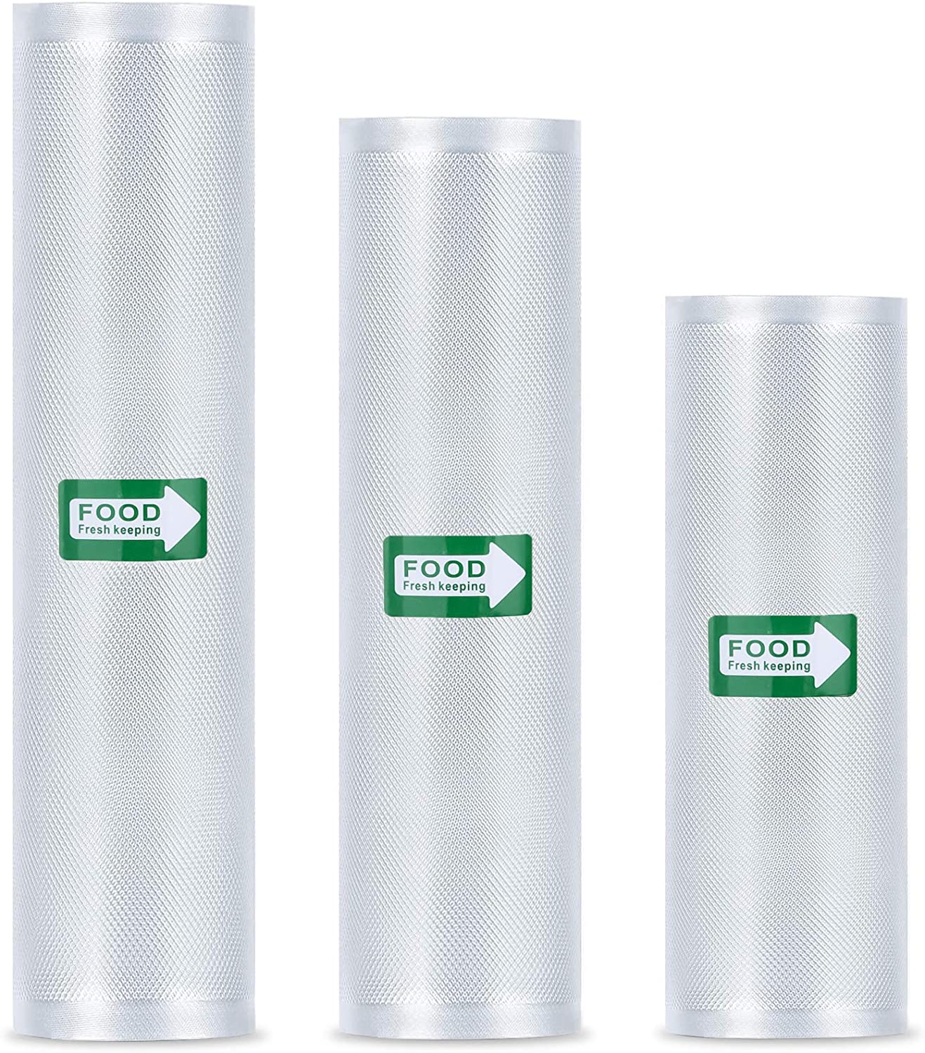 Tonsooze Professional Foil Rolls Vacuum Bags 3 Rolls 20 x 500 cm & 25 x 500 cm & 28 x 500 cm Vacuum Foil BPA-Free for All Vacuum Sealers, Strong & Tear-Resistant & Boilproof & Reusable Vacuum Rolls