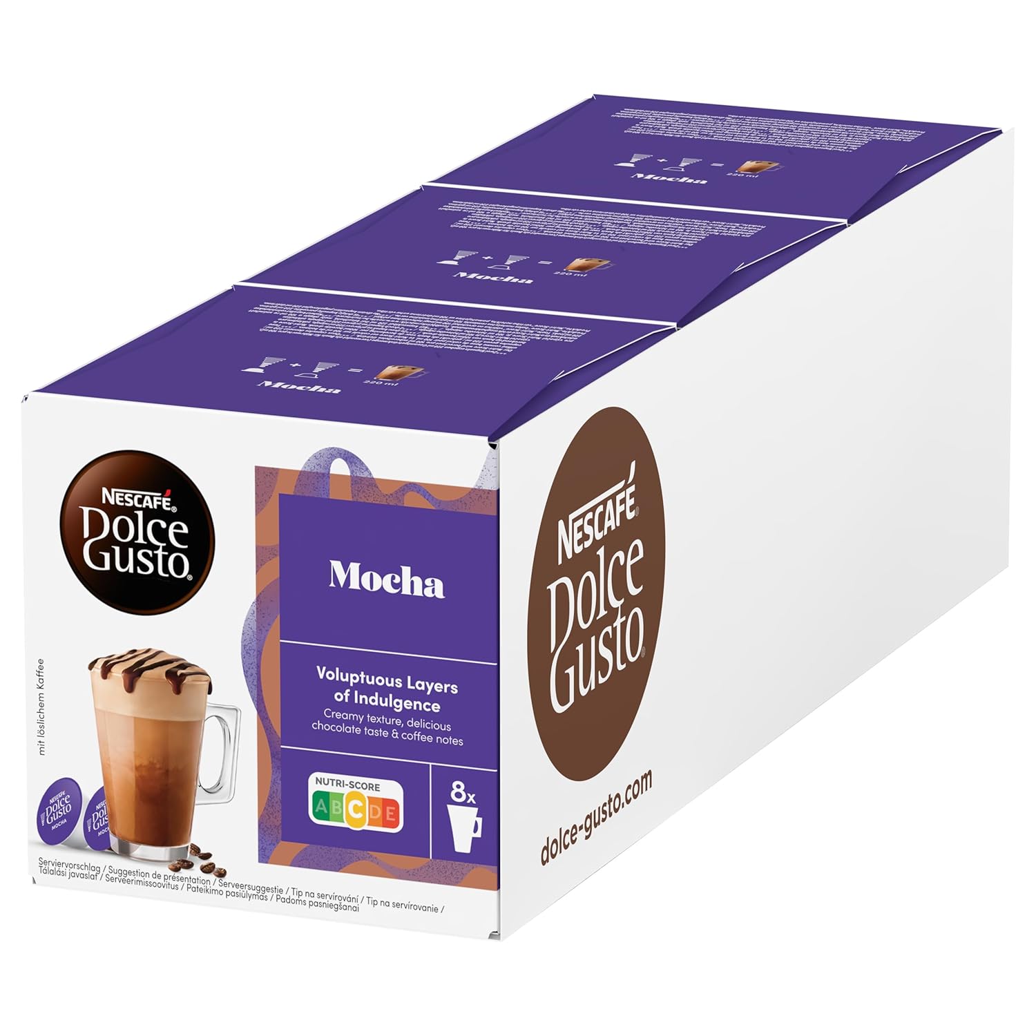 NESCAFÉ DOLCE GUSTO Mocha Coffee Capsules Pack of 3 (3 x 16 Capsules)