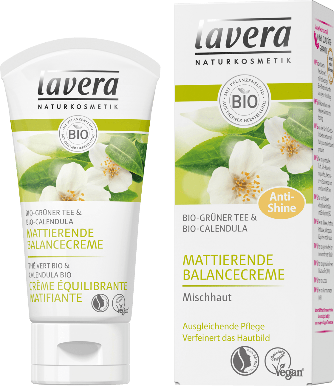 lavera Tagescreme Mattierende Balancecreme Grüner Tee, 50 Ml