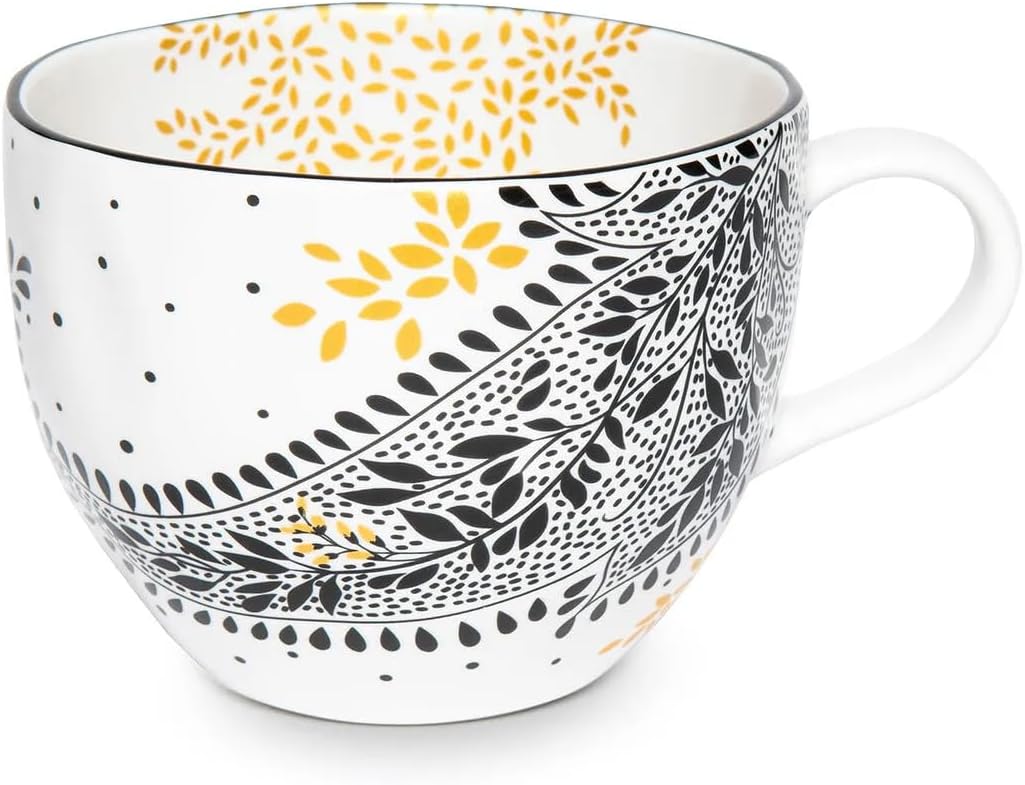 Portmeirion Home & Gifts Sara Miller London Artisanne Noir Mug 0.4L (Paisley)