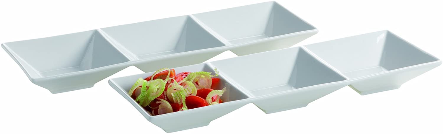 Maser Domestic Prosfessional Trendy Line 27.5 x 9 cm 2-Piece 3 Divided Cabaret Set