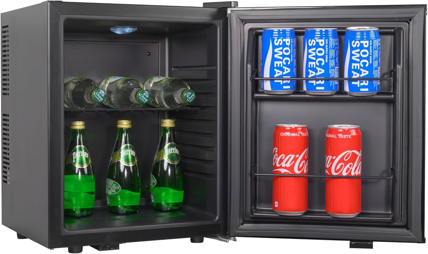 METRO Professional Minibar GMB1025B 25L 55W LED Lighting, 1 Adjustable Shelf, Reversible Door, Low Noise - Black