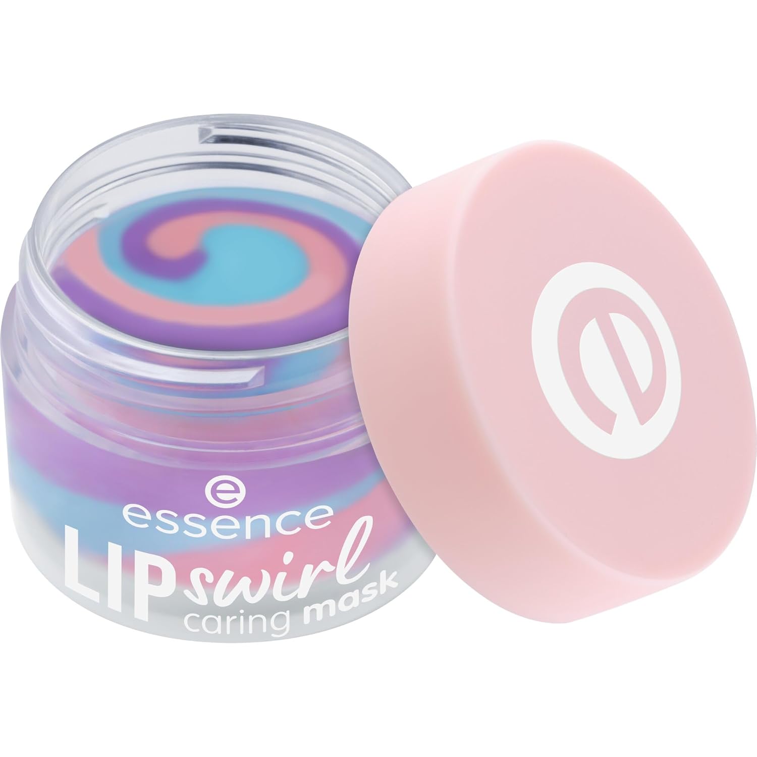essence Lip Swirl Caring Mask, No. 01, Multicolored, Smoothing, Nourishing, Radiant Fresh, Translucent, Vegan, Paraben-Free, No Microplastic Particles, Nanoparticles Free, Pack of 1 (8 g)