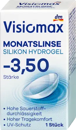 Visiomax Silicone hydrogel monthly contact lens, diopter -3.50, 1 pc