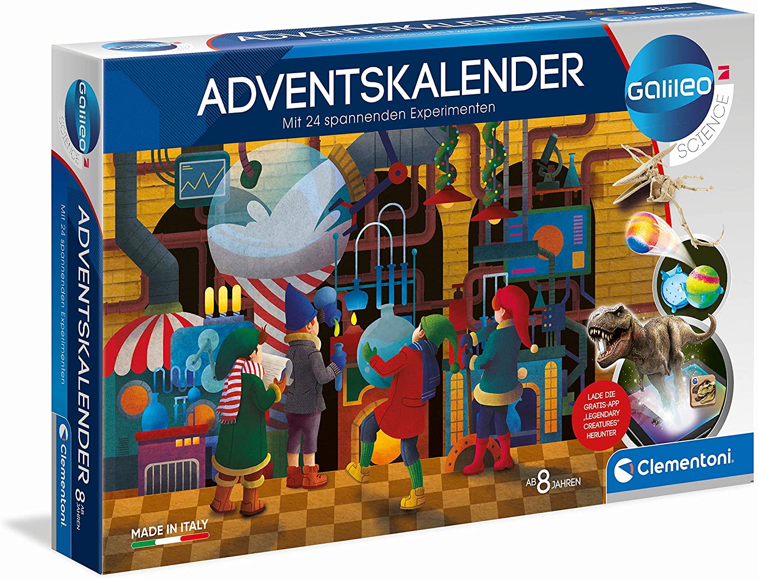 Clementoni 59190 Galileo Science – Adventskalender, Spannender Weihnachtska