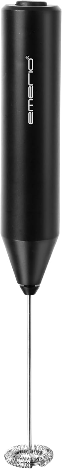 EMERIO Electric Milk Frother | Battery Operated 2 x AA (not included) | for Coffee, Latte Macchiato, Cappuccino, Matcha, Glow/Collagen Drink | Drink Mixer | Easy to Use | MK-131102