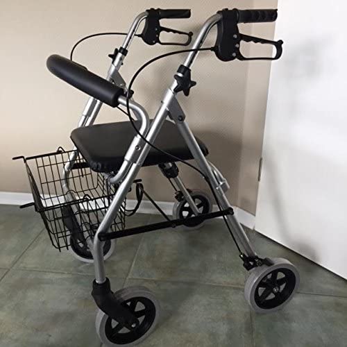 Lightweight LR Rollator Walker | 53 cm or 56 cm Seat Height | Includes Stick Holder and Basket | Trendmobil | Walking Frame 56 cm