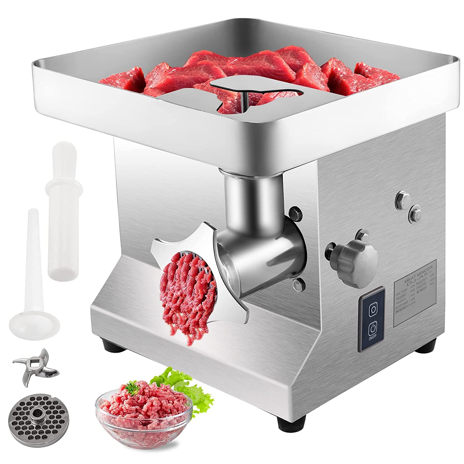 VEVOR Meat Grinder Electric 1100 W Meat Grinder Stainless Steel 300 kg/h Meat Mincer Pastry Industrial Fancy Dress Machine